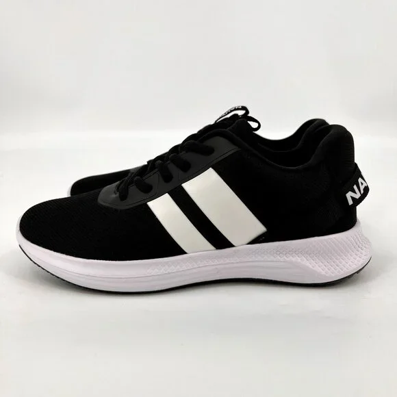 Nautica Manalapin Athletic Sneakers Size 7 Black White Lace-Up Mesh - Picture 4 of 12